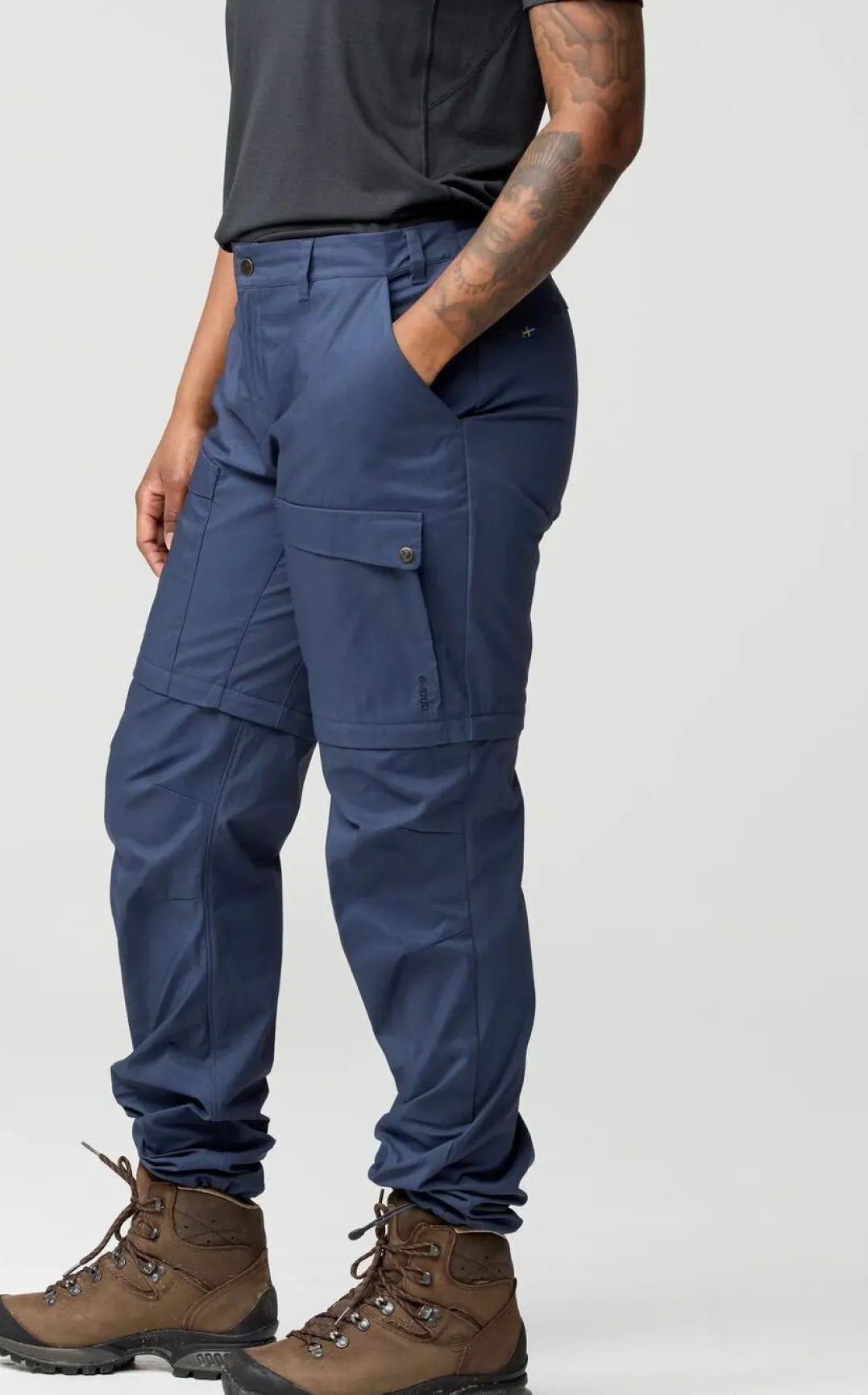 Fjällräven Abisko Hybrid Trail Trs Zip-Off W Navy