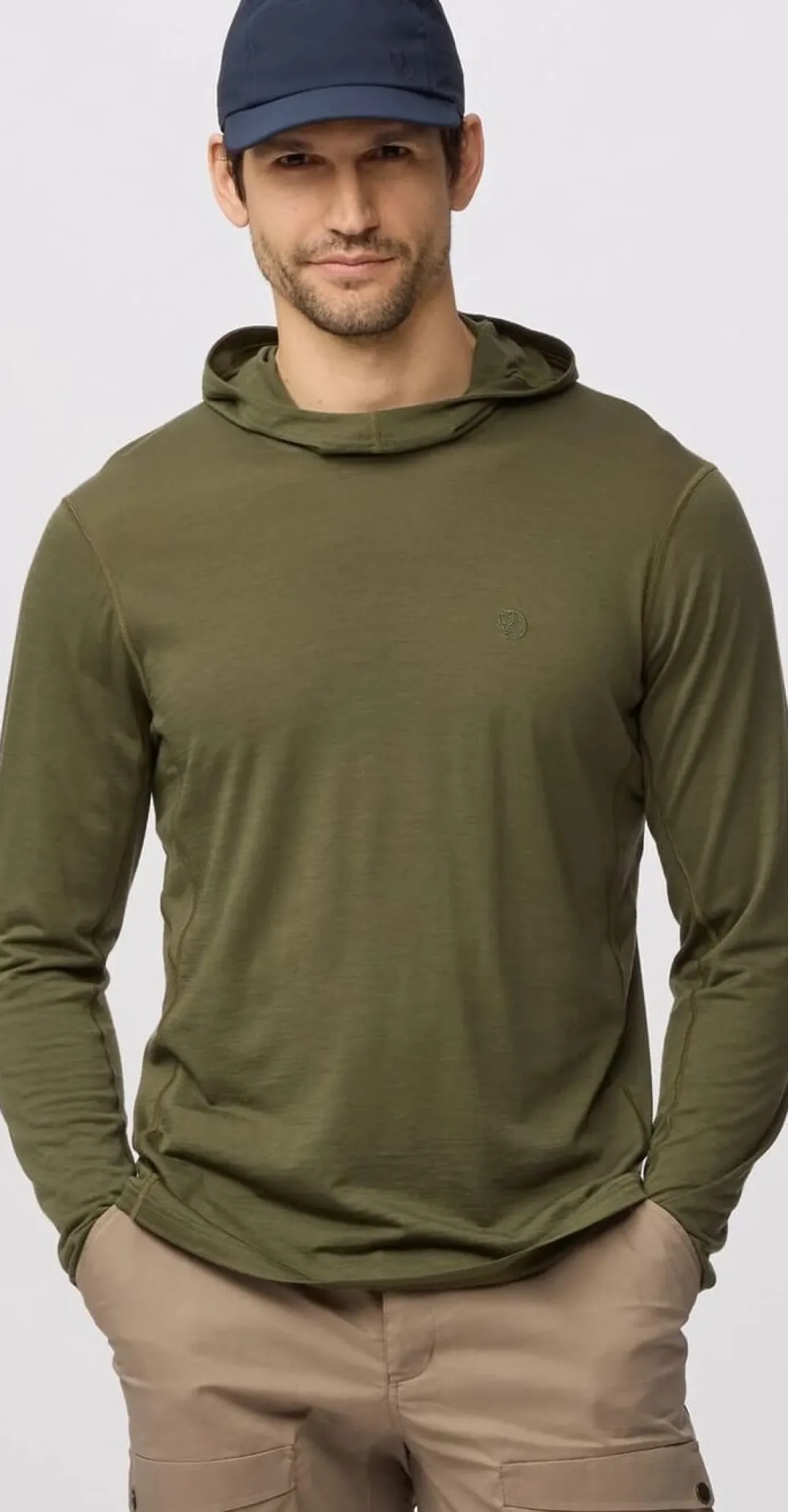 Fjällräven Abisko Wool Hoodie M Laurel Green