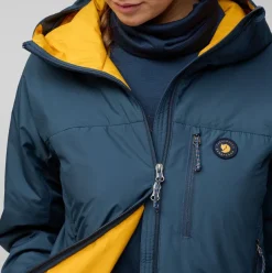 Fjällräven Bergtagen 60 Insulation Jkt W Mountain Blue-mustard Yellow
