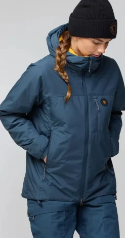 Fjällräven Bergtagen 60 Insulation Jkt W Mountain Blue-mustard Yellow