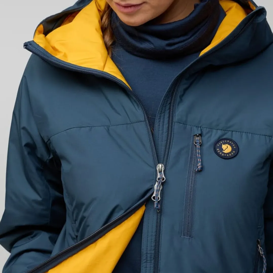 Fjällräven Bergtagen 60 Insulation Jkt W Mustard Yellow-mountain Blue
