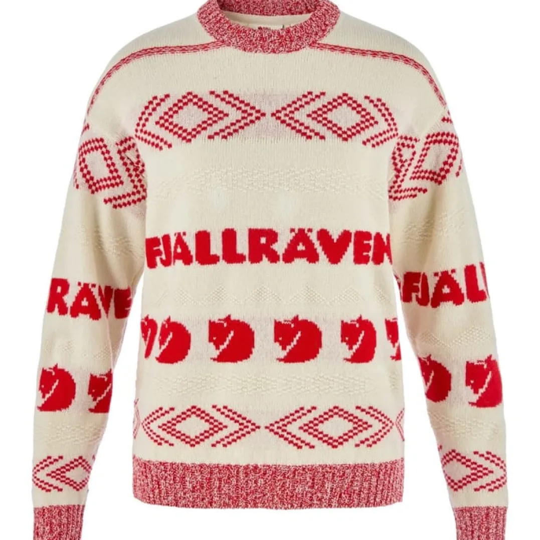 Fjällräven Fjällräven Jacquard Knit W Chalk White-true Red