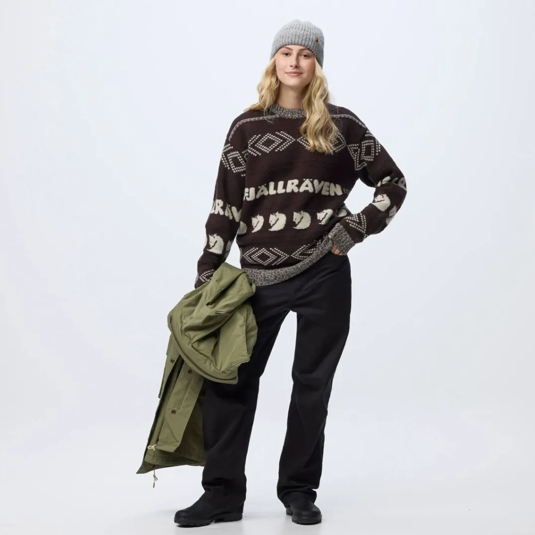 Fjällräven Fjällräven Jacquard Knit W Chalk White-true Red
