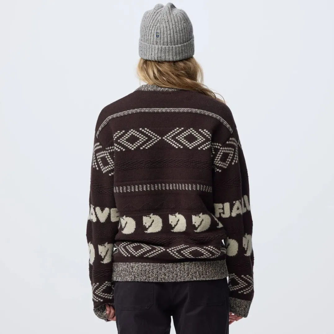 Fjällräven Fjällräven Jacquard Knit W Chalk White-true Red