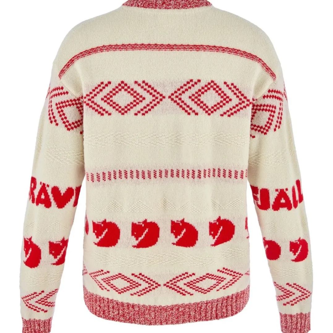 Fjällräven Fjällräven Jacquard Knit W Chalk White-true Red