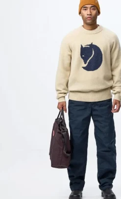 Fjällräven Fjällräven Logo Knit Sweater M Light Beige