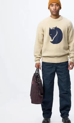 Fjällräven Fjällräven Logo Knit Sweater M Light Beige