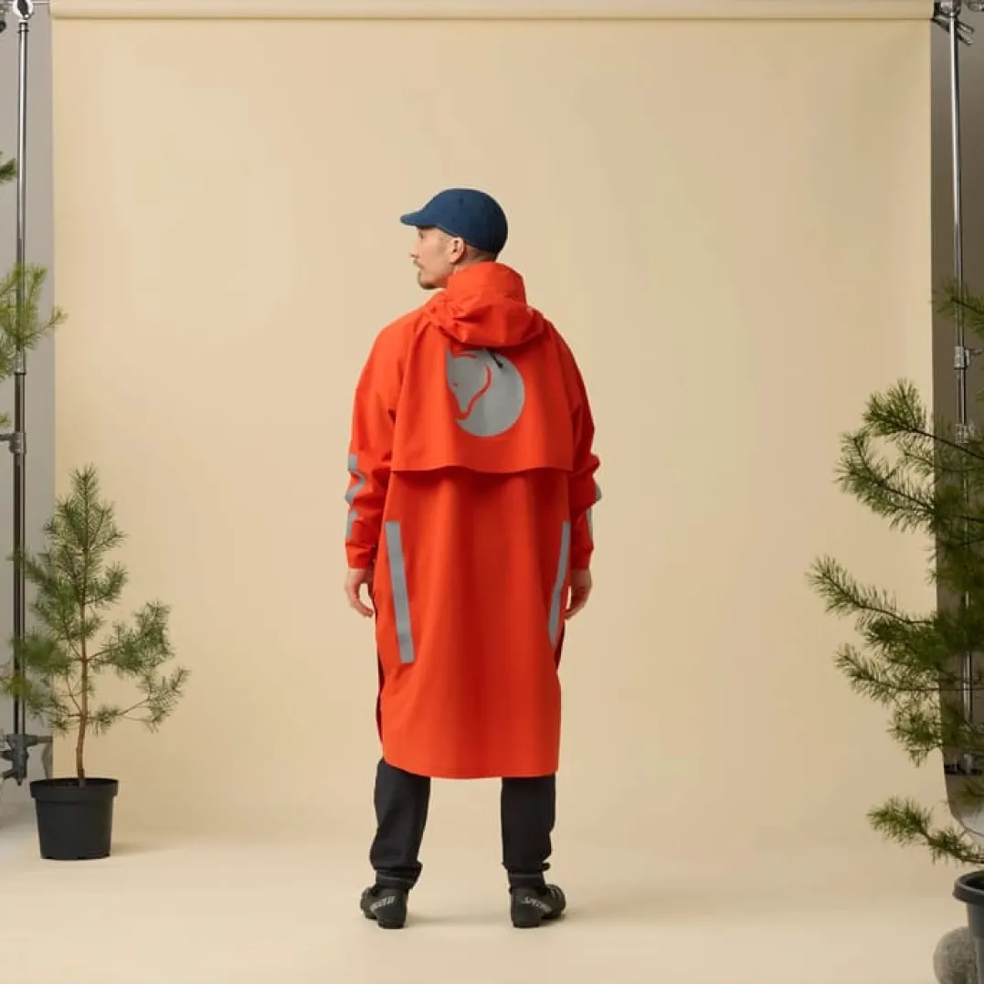 Fjällräven Hoja Rain Fox Poncho Flame Orange