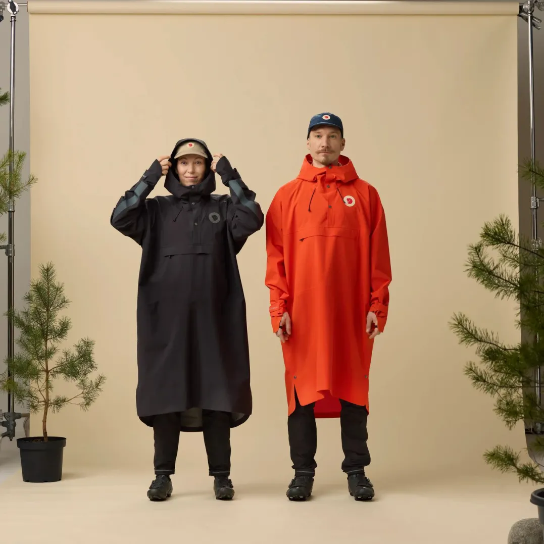 Fjällräven Hoja Rain Fox Poncho Flame Orange