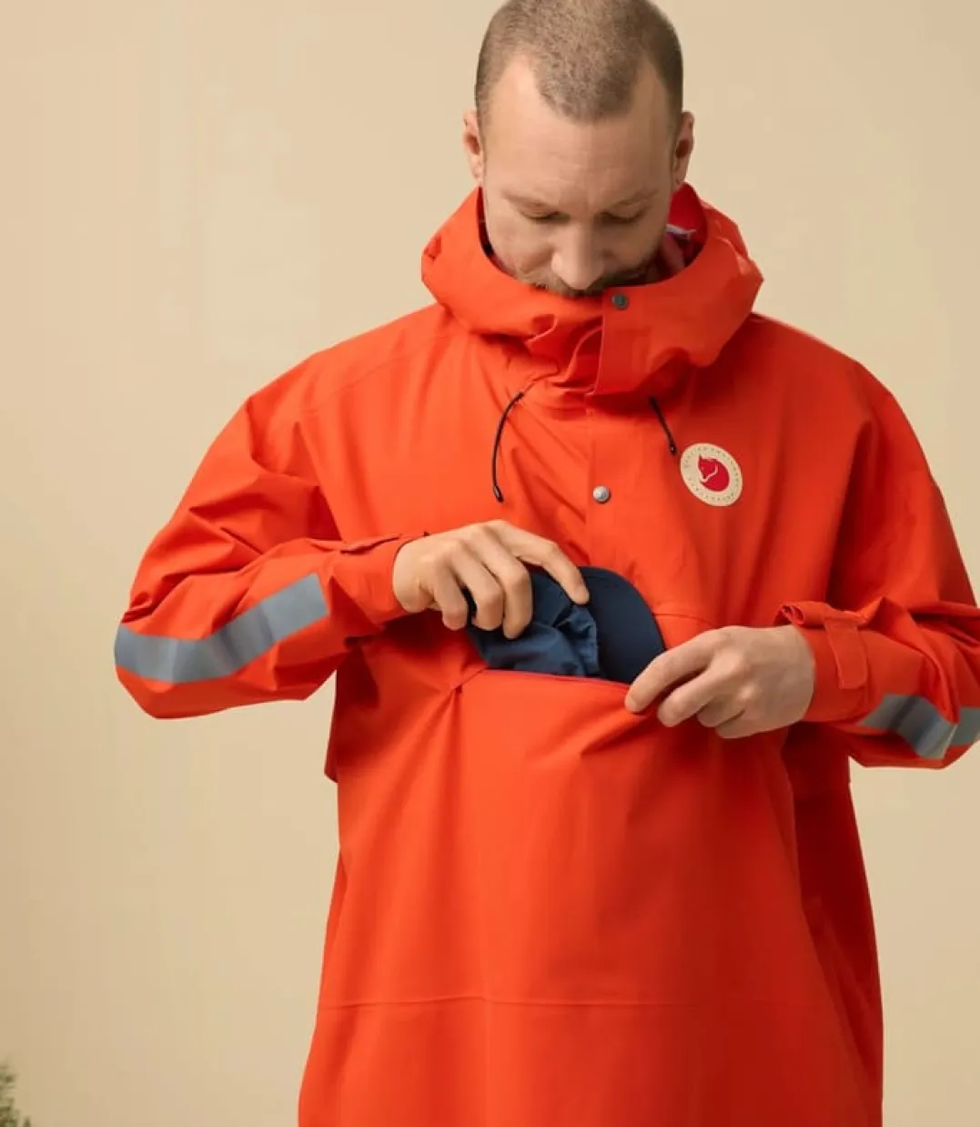 Fjällräven Hoja Rain Fox Poncho Flame Orange