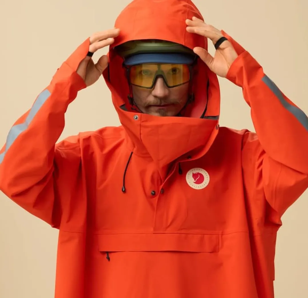 Fjällräven Hoja Rain Fox Poncho Flame Orange