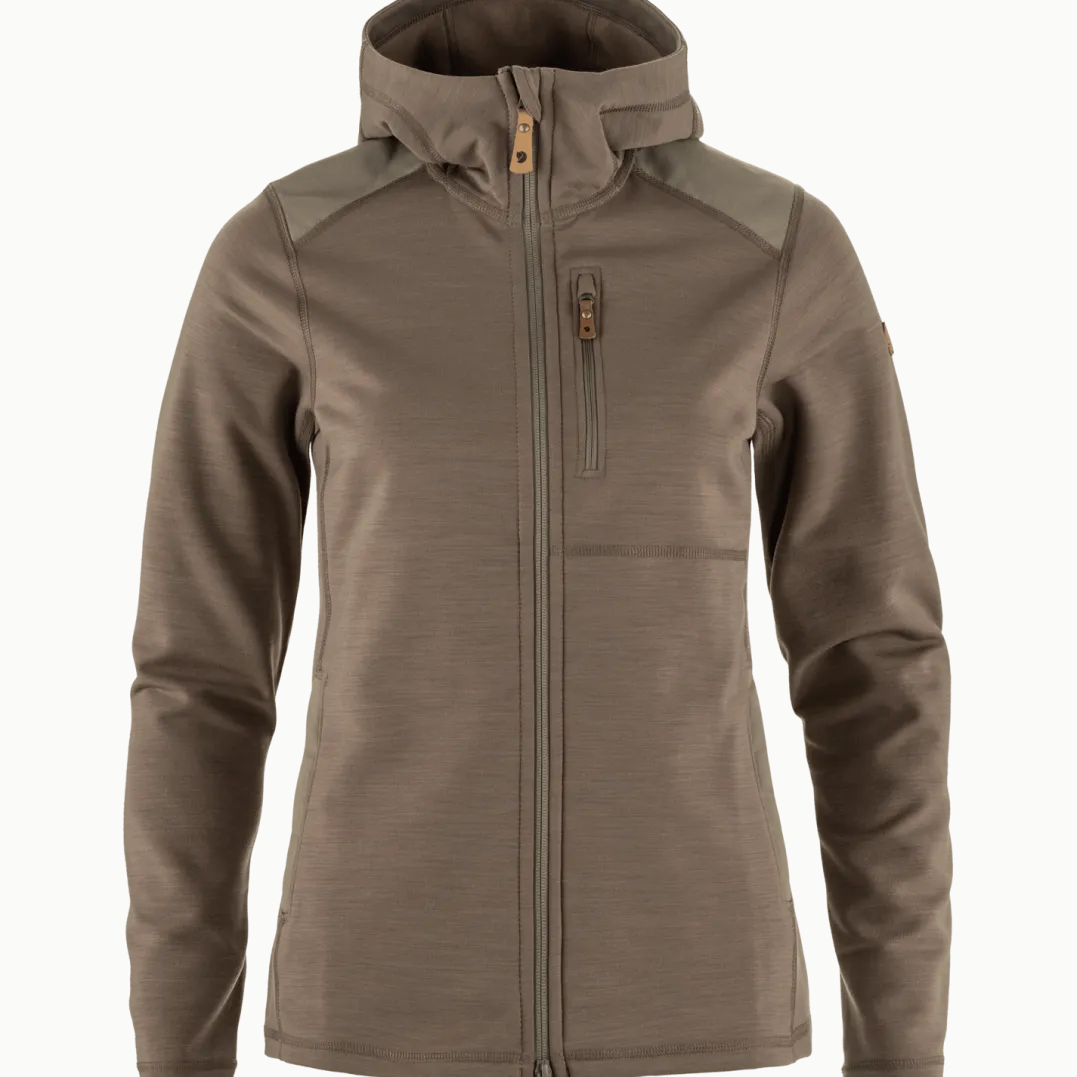 Fjällräven Keb Fleece Hoodie W Suede Brown
