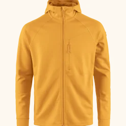 Fjällräven Men's Abisko Grid Fleece Hoodie Mustard Yellow