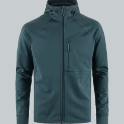 Fjällräven Men's Abisko Grid Fleece Hoodie Mountain Blue