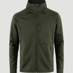 Fjällräven Men's Abisko Grid Fleece Hoodie Deep Forest