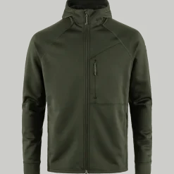 Fjällräven Men's Abisko Grid Fleece Hoodie Deep Forest