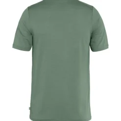 Fjällräven Men's Abisko Wool Logo Short Sleeve Patina Green