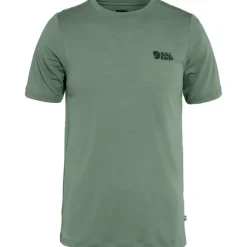 Fjällräven Men's Abisko Wool Logo Short Sleeve Patina Green