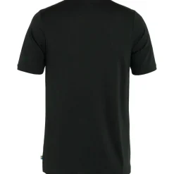 Fjällräven Men's Abisko Wool Logo Short Sleeve Black