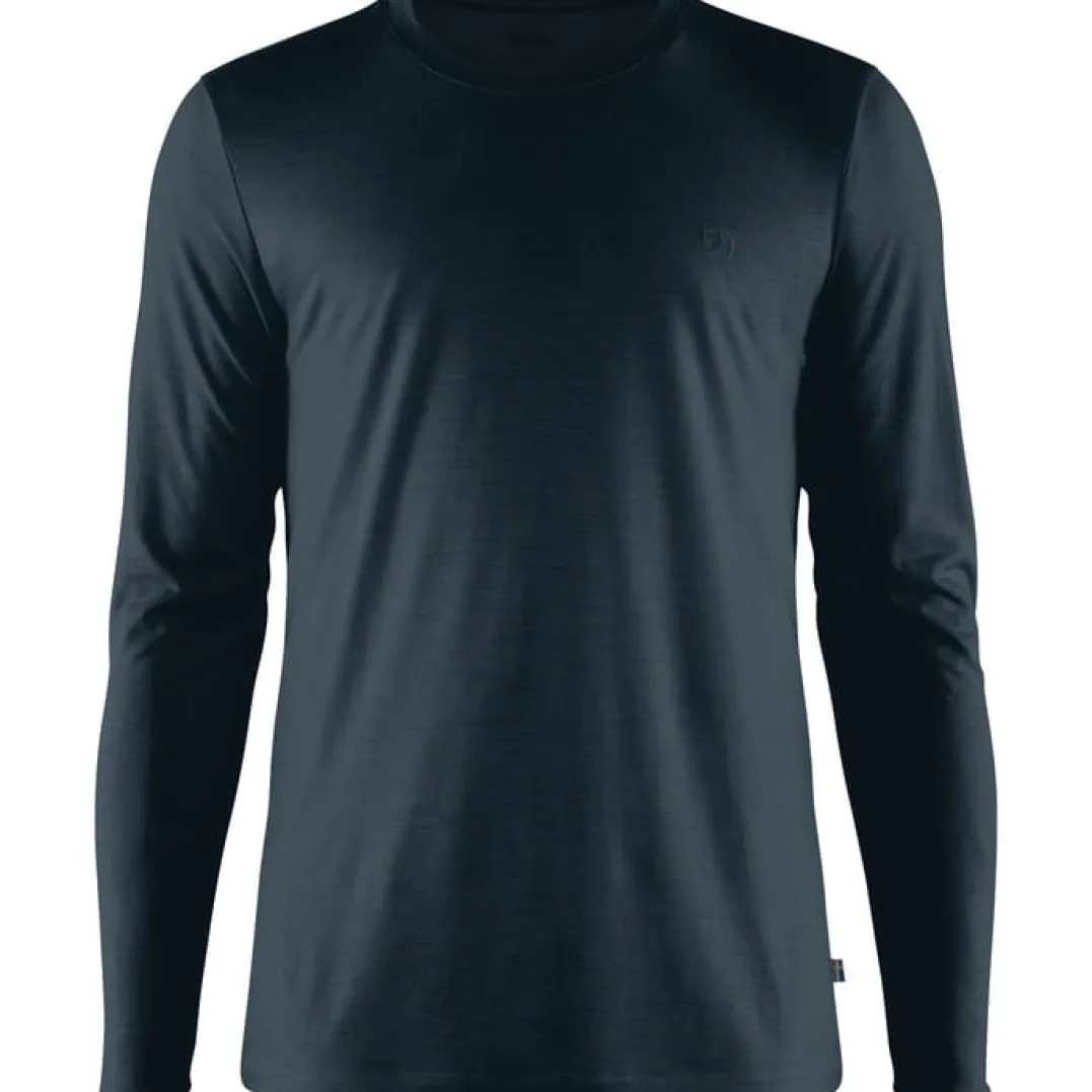 Fjällräven Men's Abisko Wool Ls Dark Navy