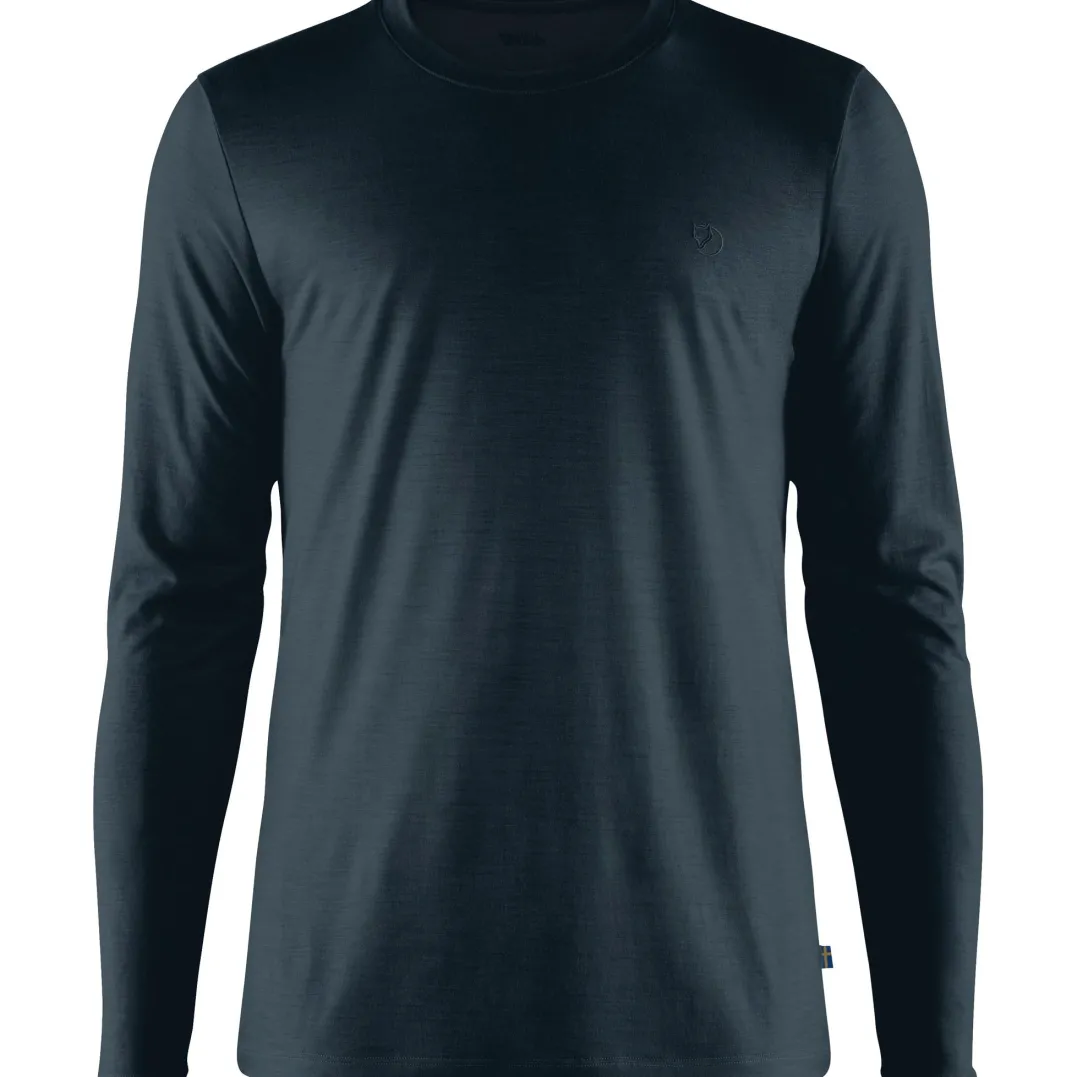 Fjällräven Men's Abisko Wool Ls Dark Navy