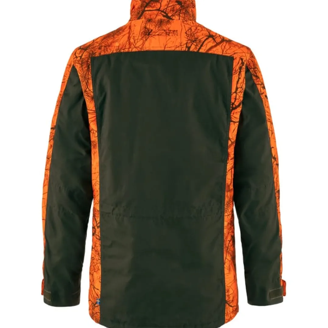 Fjällräven Men's Brenner Pro Padded Jacket Orange Multi Camo-Deep Forest