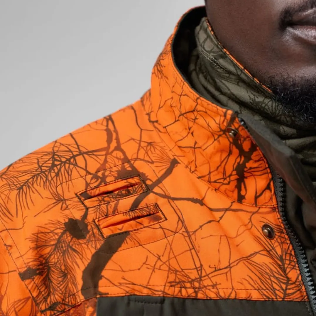 Fjällräven Men's Brenner Pro Padded Jacket Orange Multi Camo-Deep Forest