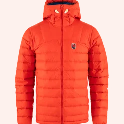 Fjällräven Men's Expedition Pack Down Hoodie Flame Orange-Un Blue