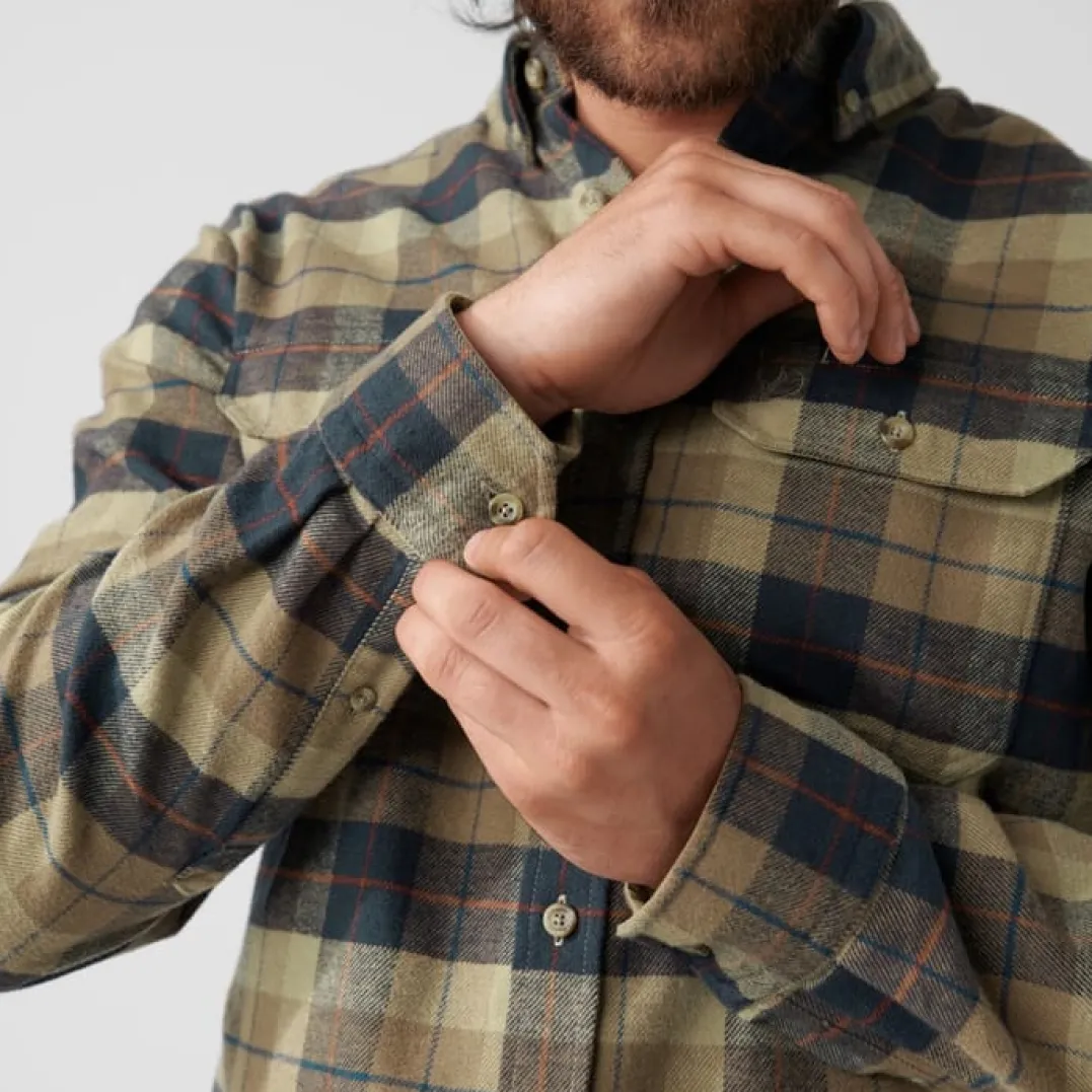 Fjällräven Men's Singi Heavy Flannel Shirt Autumn Leaf/Dark Navy