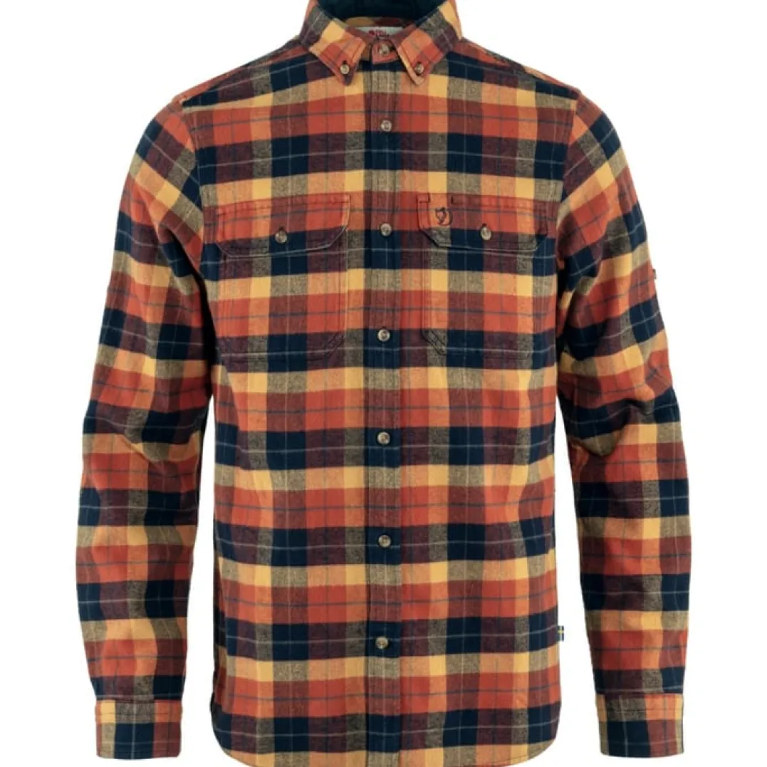 Fjällräven Men's Singi Heavy Flannel Shirt Autumn Leaf/Dark Navy