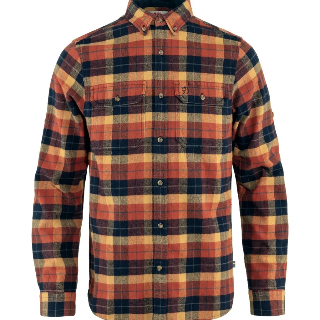 Fjällräven Men's Singi Heavy Flannel Shirt Autumn Leaf/Dark Navy