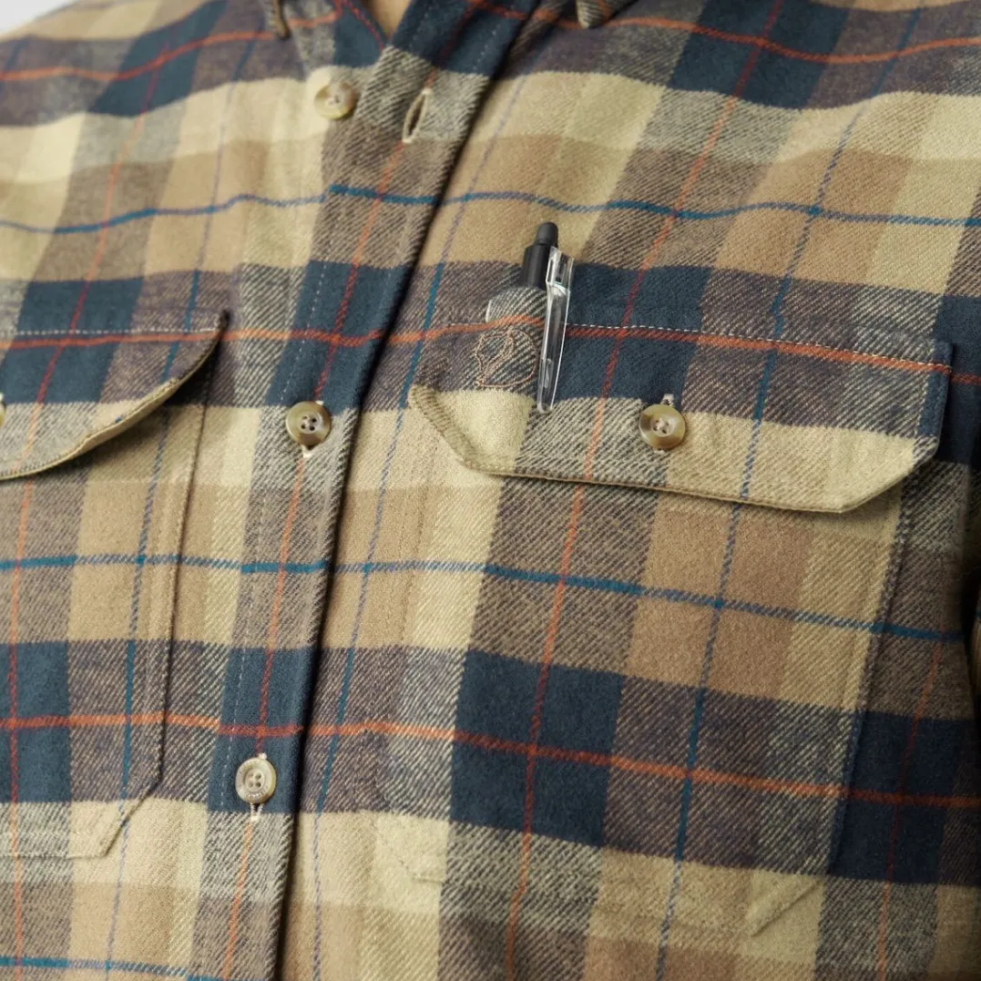 Fjällräven Men's Singi Heavy Flannel Shirt Autumn Leaf/Dark Navy