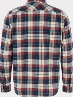 Fjällräven Men's Singi Heavy Flannel Shirt Dark Navy/Maroon