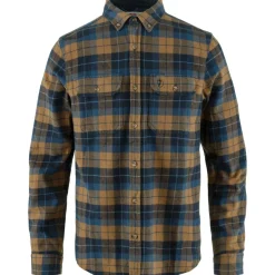 Fjällräven Men's Singi Heavy Flannel Shirt Dark Navy/Buckwheat Brown