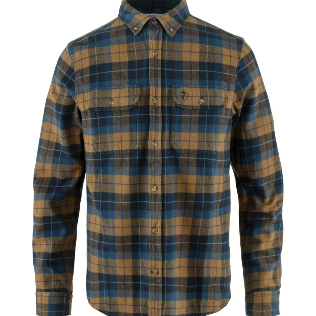 Fjällräven Men's Singi Heavy Flannel Shirt Dark Navy/Buckwheat Brown