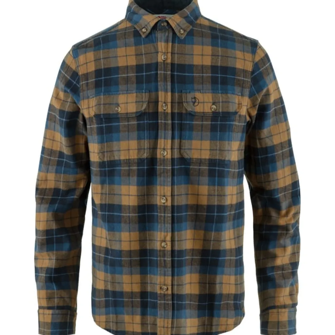 Fjällräven Men's Singi Heavy Flannel Shirt Dark Navy/Buckwheat Brown