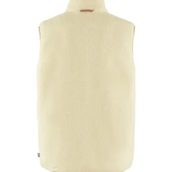 Fjällräven Men's Vardag Pile Fleece Vest Chalk White-Buckwheat Brown