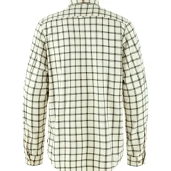 Fjällräven Men's Övik Flannel Shirt Chalk White-laurel Green
