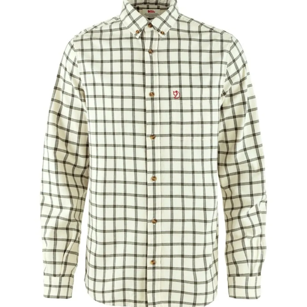 Fjällräven Men's Övik Flannel Shirt Chalk White-laurel Green