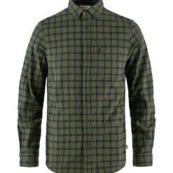 Fjällräven Men's Övik Flannel Shirt Laurel Green-Indigo Blue