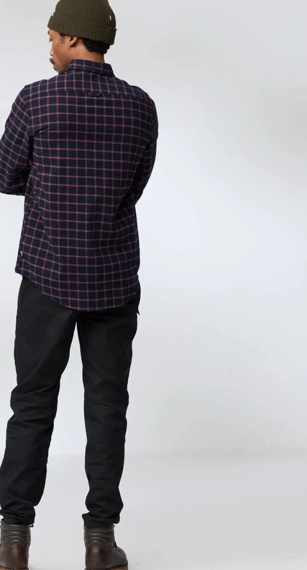 Fjällräven Men's Övik Flannel Shirt Dark Navy-Chalk White
