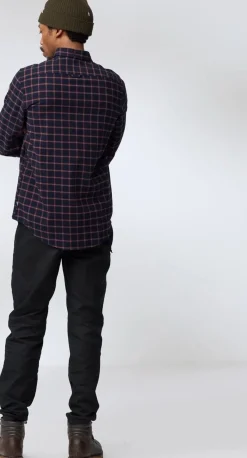 Fjällräven Men's Övik Flannel Shirt Dark Navy-Chalk White