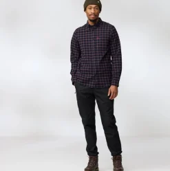 Fjällräven Men's Övik Flannel Shirt Dark Navy-Chalk White