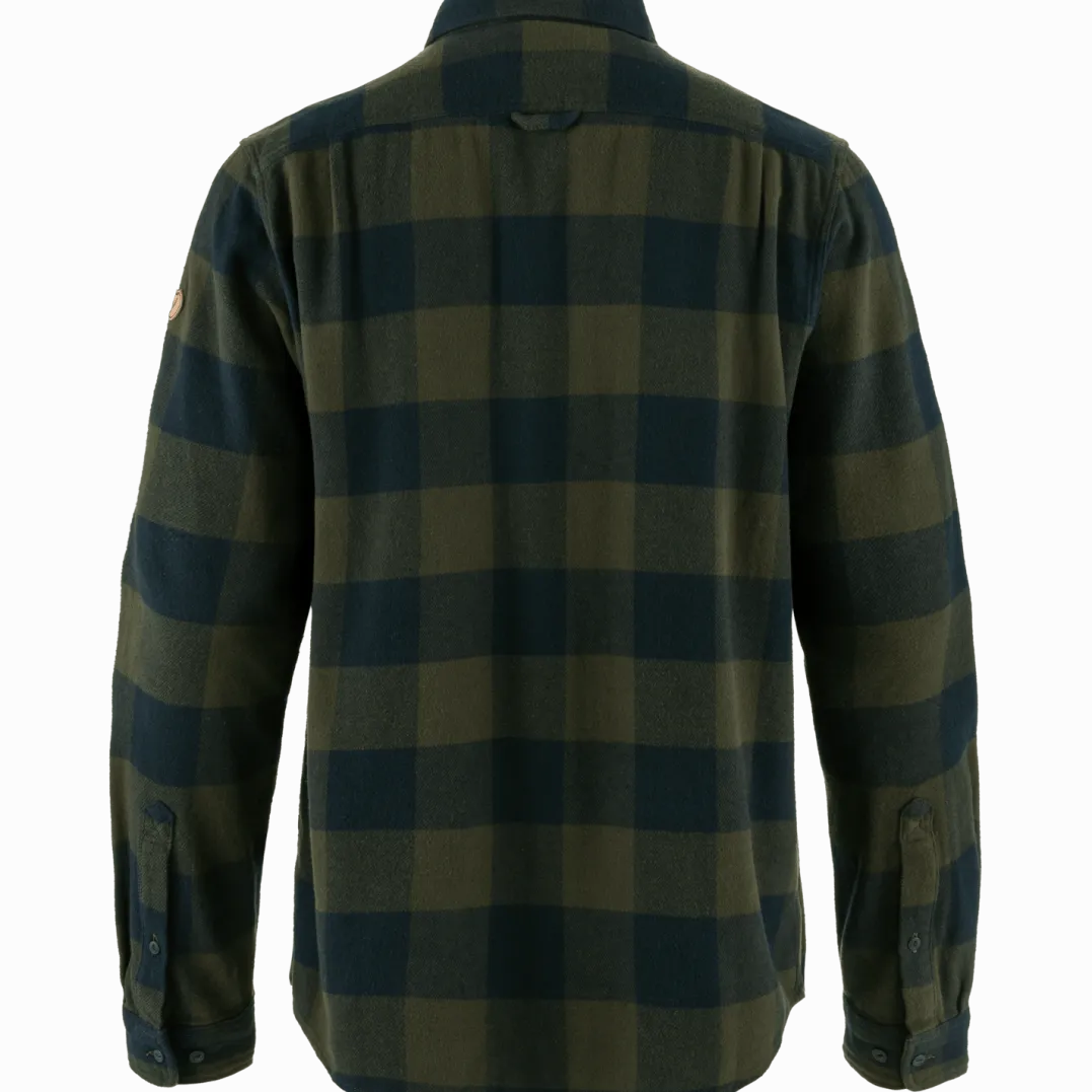 Fjällräven Men's Övik Heavy Flannel Shirt Deep Forest-Dark Navy