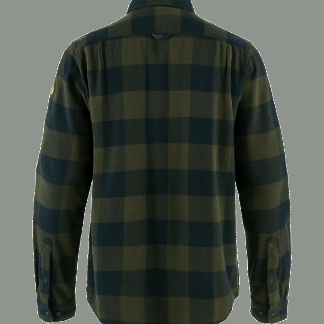 Fjällräven Men's Övik Heavy Flannel Shirt Deep Forest-Dark Navy
