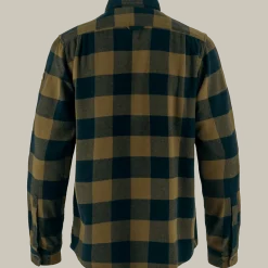 Fjällräven Men's Övik Heavy Flannel Shirt Wood Brown-Dark Navy