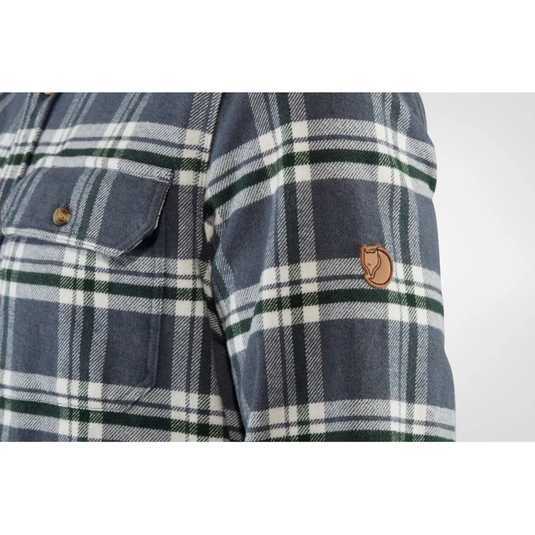 Fjällräven Men's Övik Heavy Flannel Shirt Dark Navy-Buckwheat Brown