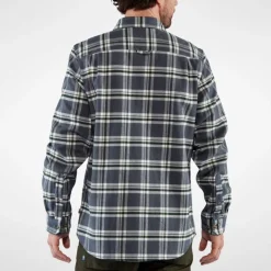 Fjällräven Men's Övik Heavy Flannel Shirt Dark Navy-Buckwheat Brown