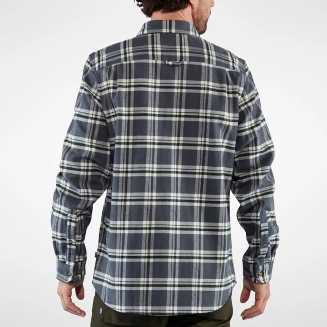 Fjällräven Men's Övik Heavy Flannel Shirt Dark Navy-Buckwheat Brown