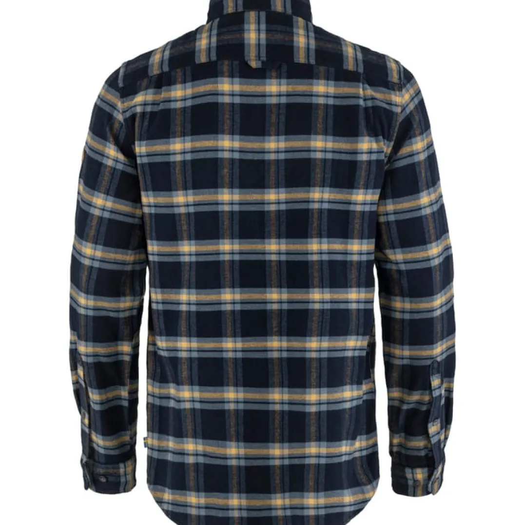 Fjällräven Men's Övik Heavy Flannel Shirt Dark Navy-Buckwheat Brown